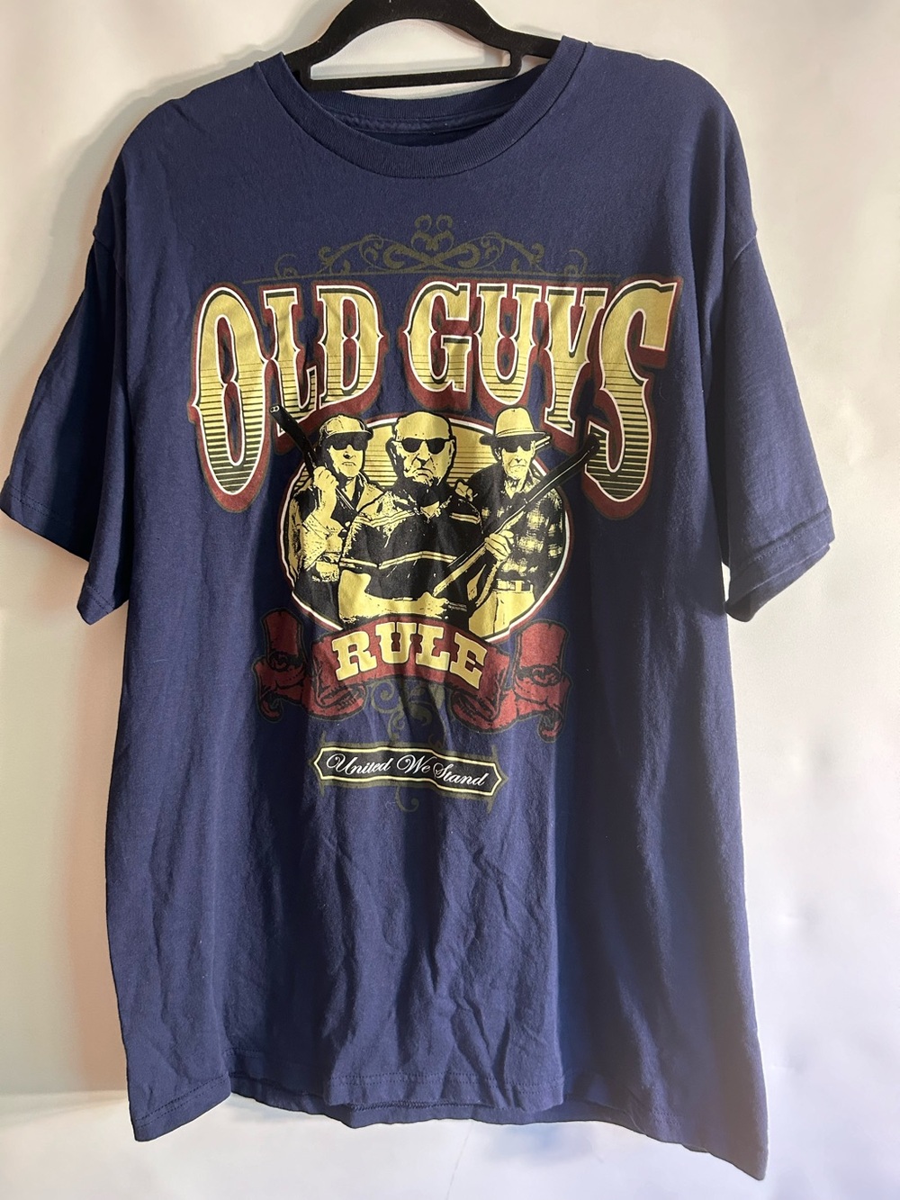 HUDSON CREEK 100% COTTON NAVY BLUE OLD GUY GRAPHIC MENS T-SHIRT SIZE XXL